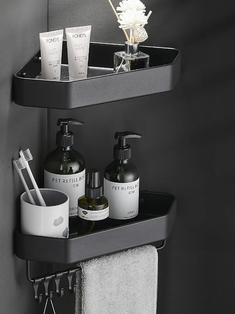 Bathroom shelf corner perforation-free space aluminum bathroom triangle basket shower room storage wall rack
Bathroom shelf corner perforation-free space aluminum bathroom triangle basket shower room storage wall rack