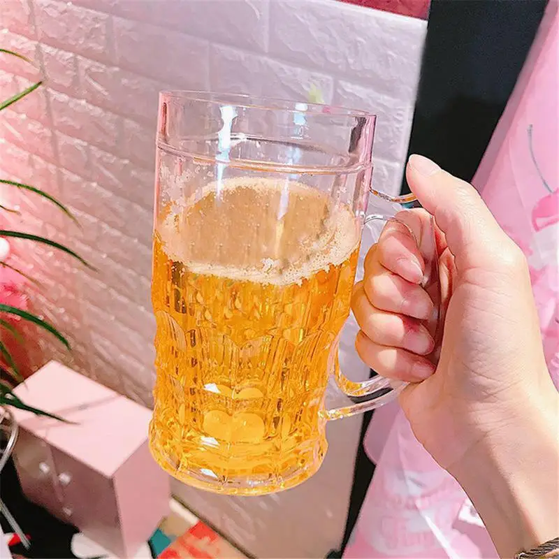 

Креативный двойной поддельный пивной стакан для розыгрыша летняя поддельная пивная утолщенная чашка поддельные прозрачные пивные кружки для холодного пива дразнящие принадлежности