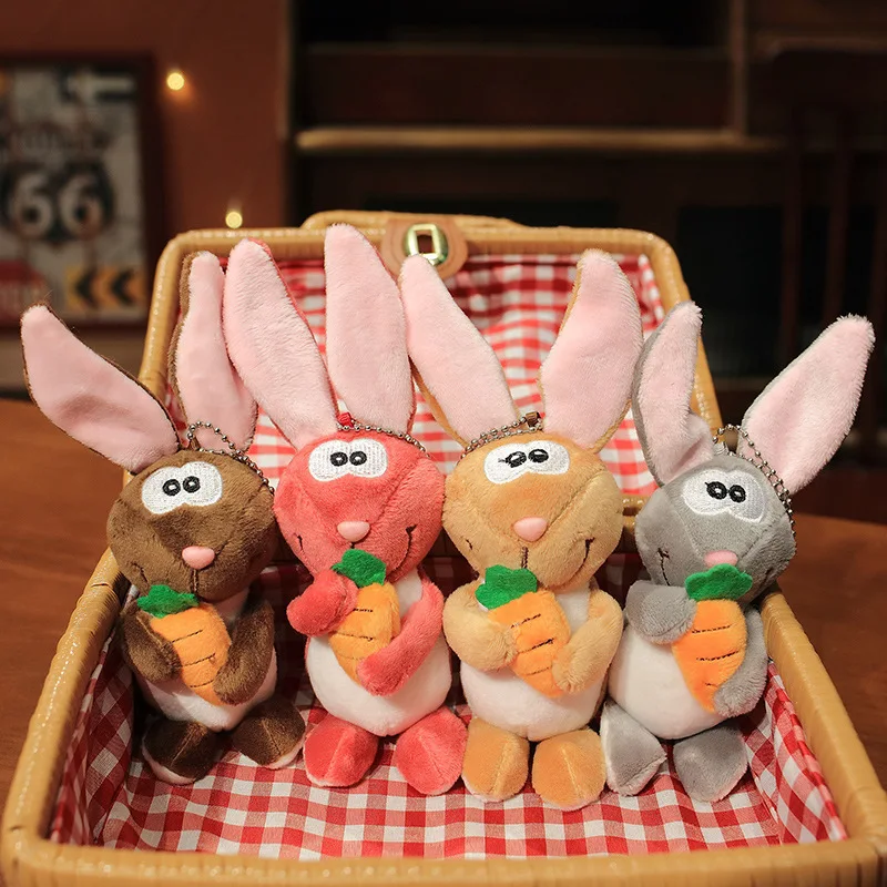 

1 шт., 12 см, мультяшная милая кукла-кролик в виде моркови, плюшевая игрушка-кролик, кукла-Кролик для девочек, брелок для сумки, детские праздничные подарки