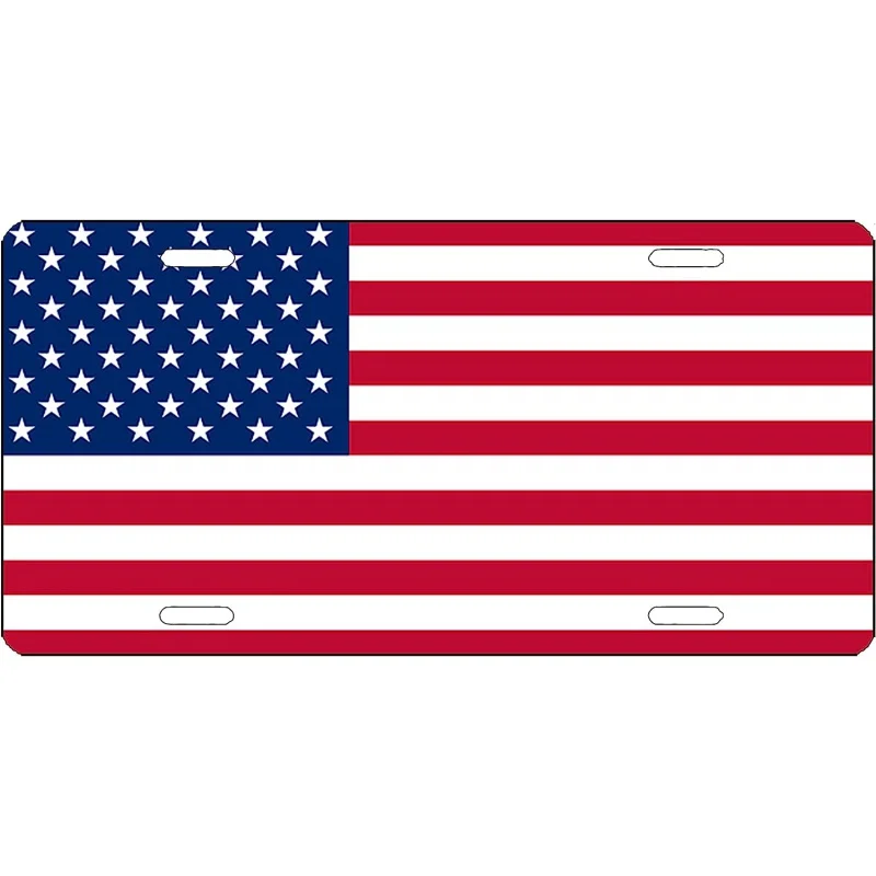 

Американский флаг в полоску со звездами, новинка, автомобильная бирка, подарок, американский Патриотический американский номерной знак, автомобильный номерной знак для мужчин и женщин