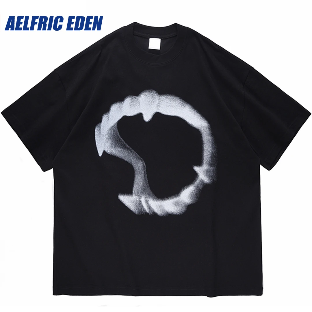 Streetwear Hip Hop Oversized Tshirt Devil Teeth Graphic T Shirt 2023 Men Cotton Loose T-Shirt Summer Harajuku Tops Tees Black
Streetwear Hip Hop Oversized Tshirt Devil Teeth Graphic T Shirt 2023 Men Cotton Loose T-Shirt Summer Harajuku Tops Tees Black
