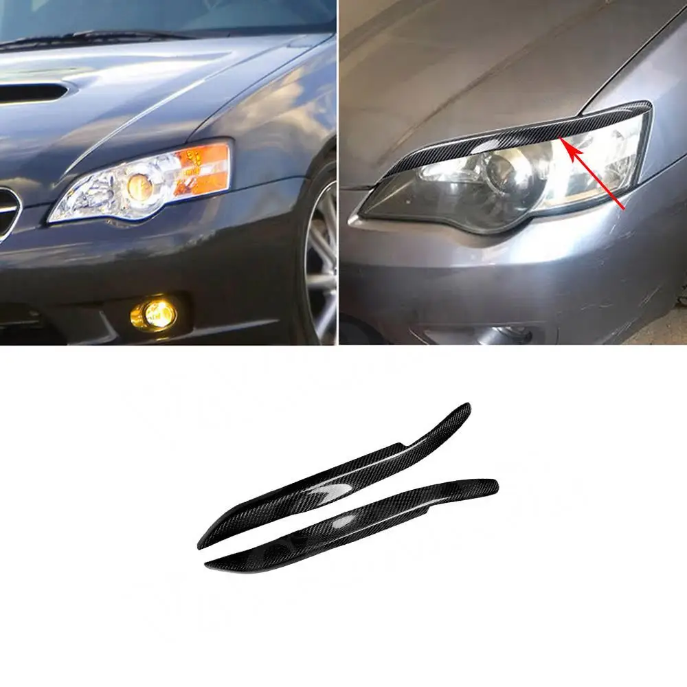 

Carbon Fiber Car Front Bumper Lamp Eyebrow Trims for Toyota Subaru C93 2006-2008 Headlight Eyelid Eyebrow Cover Decoration