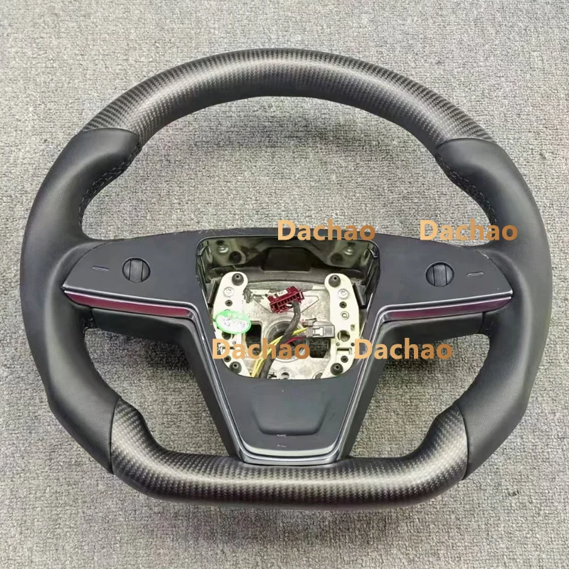 Real Carbon Fiber Steering Wheel for Tesla Model S Model X 2022 Matte Carbon/Perforated Leather Customized
Real Carbon Fiber Steering Wheel for Tesla Model S Model X 2022 Matte Carbon/Perforated Leather Customized