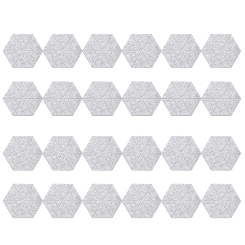 

24 Pack Sound Proof Padding Acoustic Panels,Hexagon Sound Absorbing Panel Beveled Edge Sound Panels,Acoustic Treatment