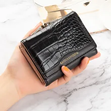 New Leather Women's Simple Multi-card Crocodile Pattern Coin Purse Wallet Female Short Retro Three-fold Folding Student Version
New Leather Women's Simple Multi-card Crocodile Pattern Coin Purse Wallet Female Short Retro Three-fold Folding Student Version