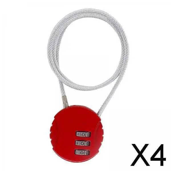 

2-4pack Motorcycle Helmet Lock Cycling lock Universal mini Backpack Red
