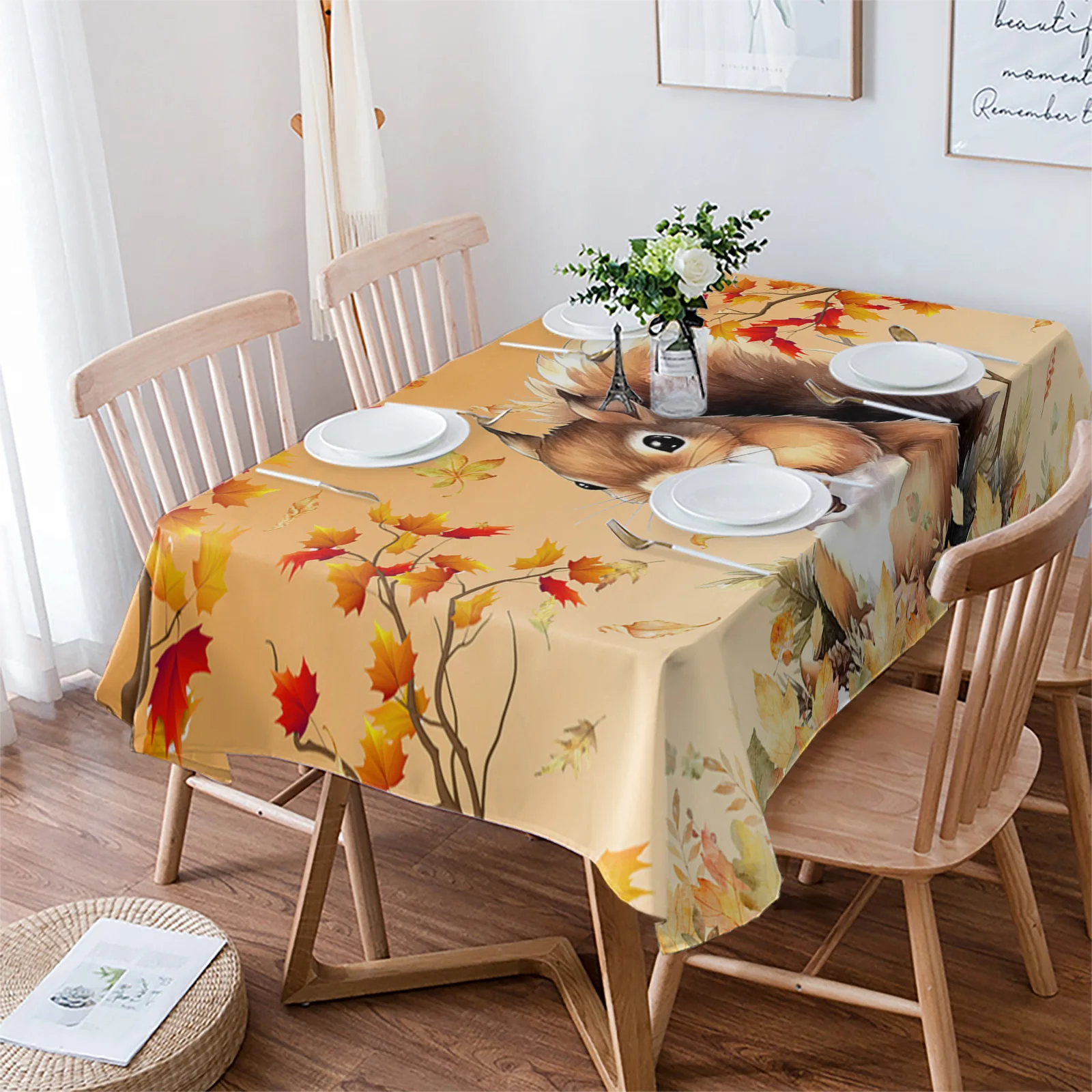 Thanksgiving Pumpkin Autumn Squirrel Table Cloth Waterproof Dining Tablecloth Kitchen Decorative Party Table Cover
Thanksgiving Pumpkin Autumn Squirrel Table Cloth Waterproof Dining Tablecloth Kitchen Decorative Party Table Cover