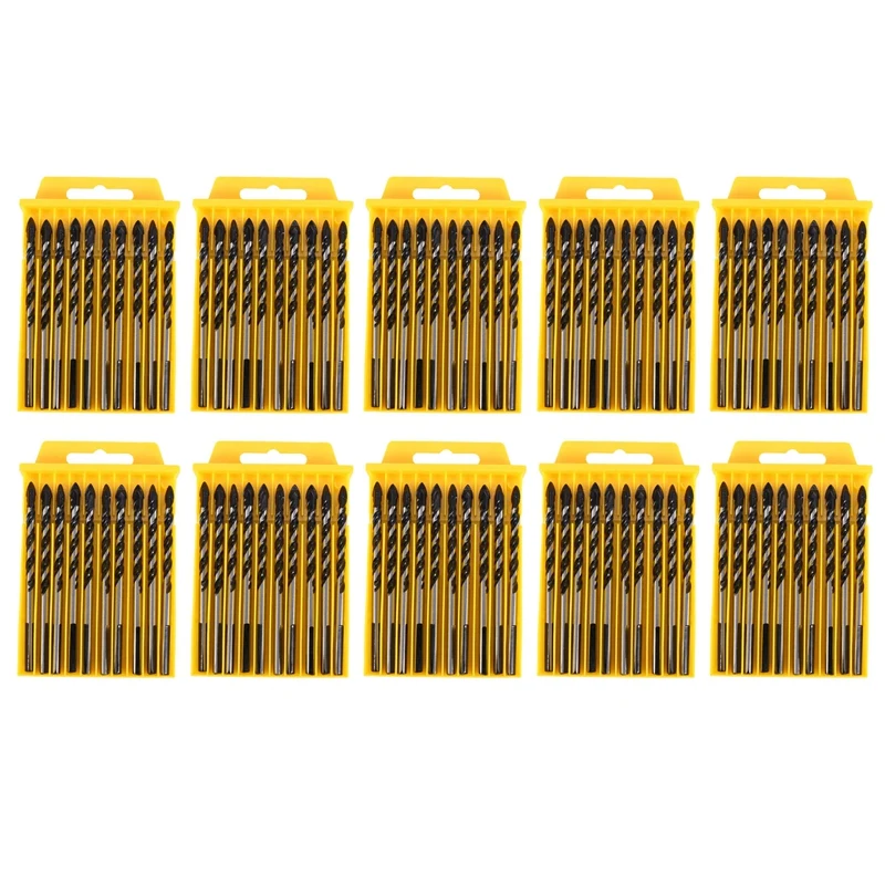 Multipurpose Drill Bits, 100-Piece 6Mm Multi-Material Drill Bit Set For Drilling In Tile, Glass, Concrete, Brick, Wood
Multipurpose Drill Bits, 100-Piece 6Mm Multi-Material Drill Bit Set For Drilling In Tile, Glass, Concrete, Brick, Wood