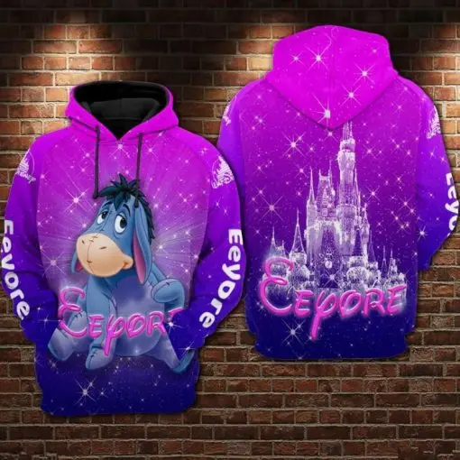 

Eeyore Cartoon Winnie The Pooh Movie Disney 5 Over Print 3d Zip Hoodie