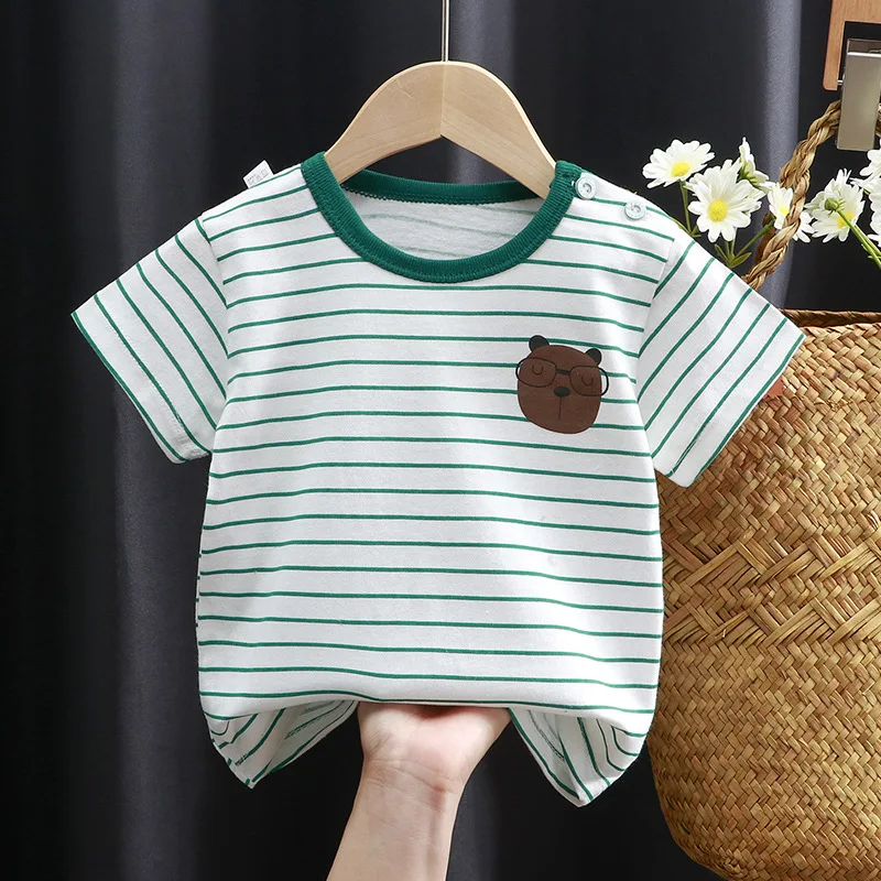 Children's Short SleeveTT-shirt Pure Cotton Girls' Summer Clothes Baby Baby Summer Children's Clothing New Boys' Tops One-Piece
Children's Short SleeveTT-shirt Pure Cotton Girls' Summer Clothes Baby Baby Summer Children's Clothing New Boys' Tops One-Piece