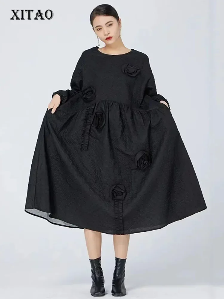 XITAO Flowers Dress Fashion Korea Solid Color Three-dimensional Decoration O-neck Casual Pullover Temperament Women WMD3784
XITAO Flowers Dress Fashion Korea Solid Color Three-dimensional Decoration O-neck Casual Pullover Temperament Women WMD3784