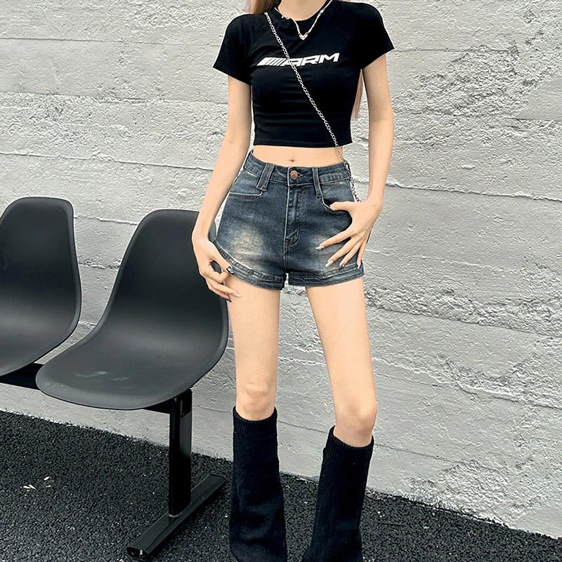 American Vintage Denim Shorts Women's High Street 2023 Vintage Blue Summer New High Waist Slim Elastic Slim Fit Hot Pants for Sp
American Vintage Denim Shorts Women's High Street 2023 Vintage Blue Summer New High Waist Slim Elastic Slim Fit Hot Pants for Sp