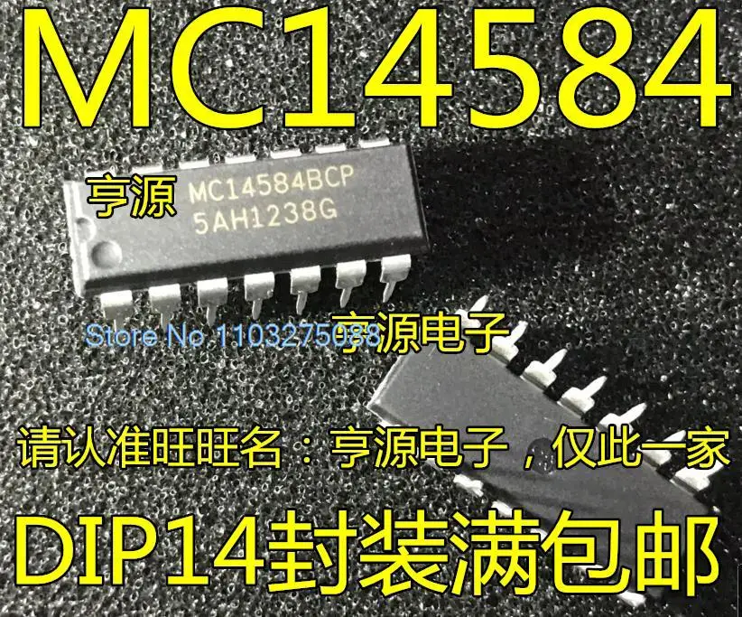 

(10 шт./лот) mc14584p10 MC14584 DIP-14 IC новый оригинальный запасной чип питания