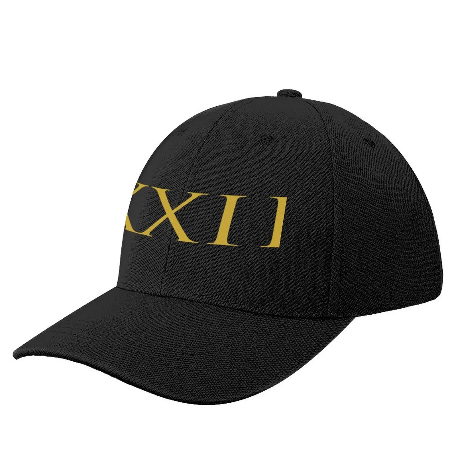 

Number 22 Roman Numeral XXII Gold Baseball Cap fishing hat New Hat Gentleman Hat Rave Brand Man Caps Men's Cap Women's