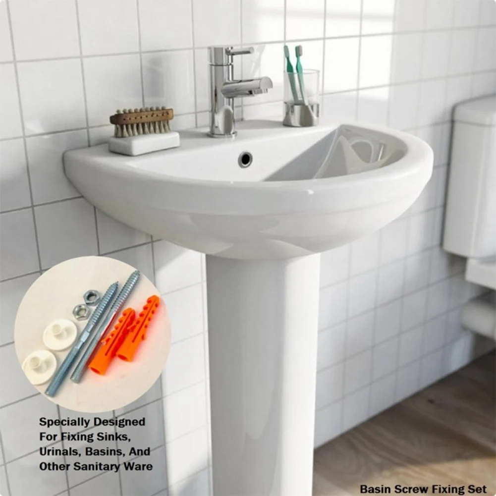 Screw Bolt Stainless Steel Fitting Kit For Medium-sized Wall-mounted Sinks In Bathrooms Easy To Use
Screw Bolt Stainless Steel Fitting Kit For Medium-sized Wall-mounted Sinks In Bathrooms Easy To Use