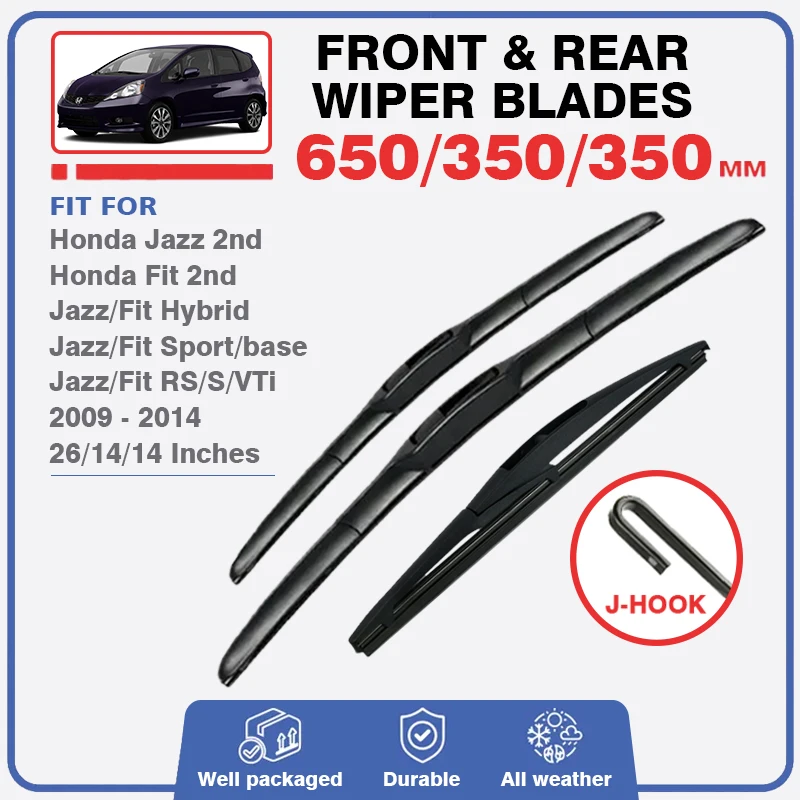 Wiper Blades Set Kit For Honda Fit Jazz 2 MK2 2009 - 2014 RS Front Rear Windshield Washer Windscreen Window Refills 26"+14"+14"
Wiper Blades Set Kit For Honda Fit Jazz 2 MK2 2009 - 2014 RS Front Rear Windshield Washer Windscreen Window Refills 26"+14"+14"