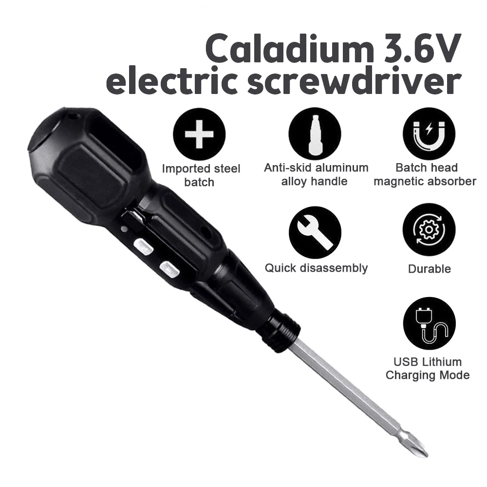 3.6V Cordless Electric Screwdriver USB Rechargeable Lithium Battery Screwdriver Household Electric Screwdriver Repair Tools
3.6V Cordless Electric Screwdriver USB Rechargeable Lithium Battery Screwdriver Household Electric Screwdriver Repair Tools