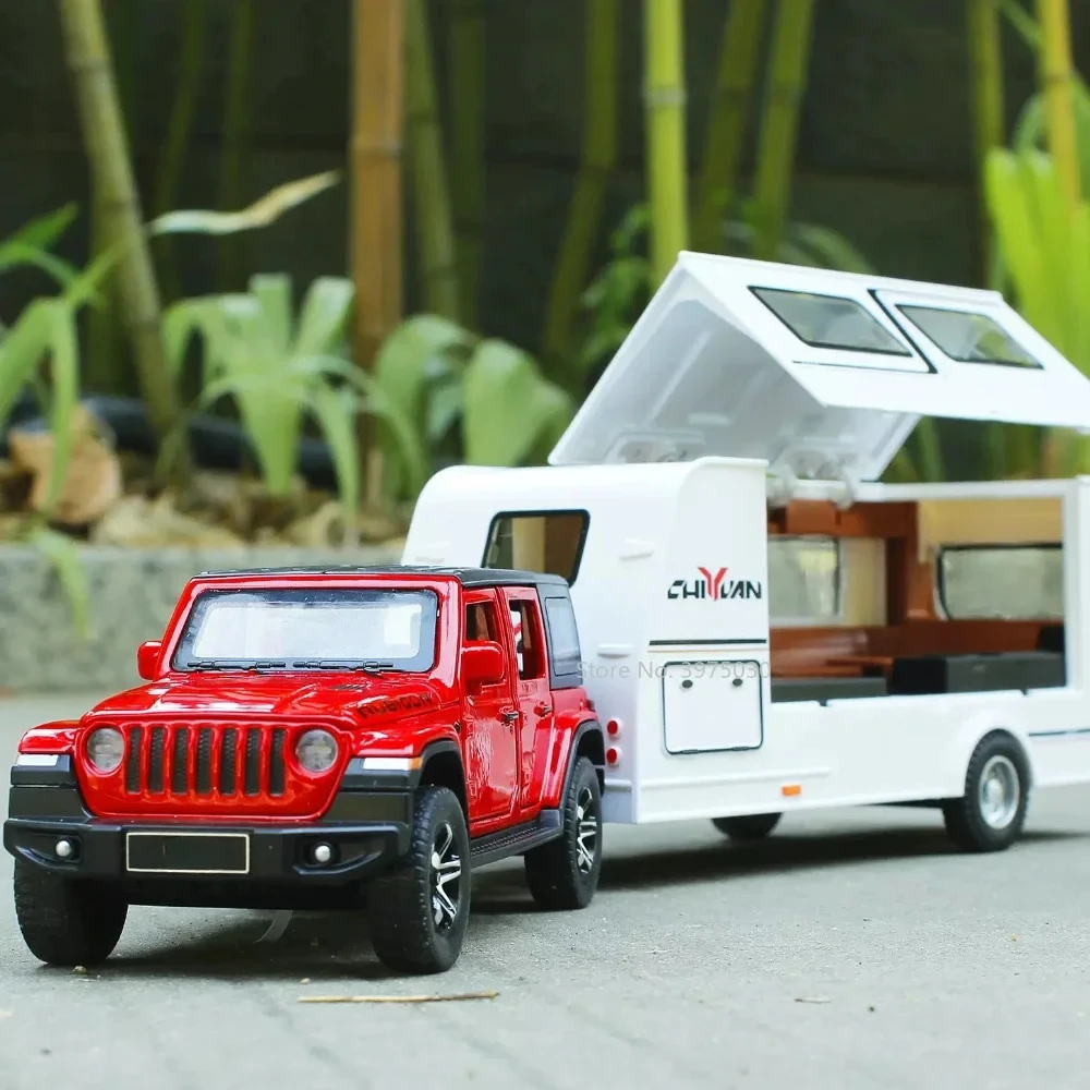 1:32 Wrangler RV Car Model Toy Alloy Diecast Trailer Scale Truck with Sound and Light Collection Vehicle Model for Boy Gift
1:32 Wrangler RV Car Model Toy Alloy Diecast Trailer Scale Truck with Sound and Light Collection Vehicle Model for Boy Gift
