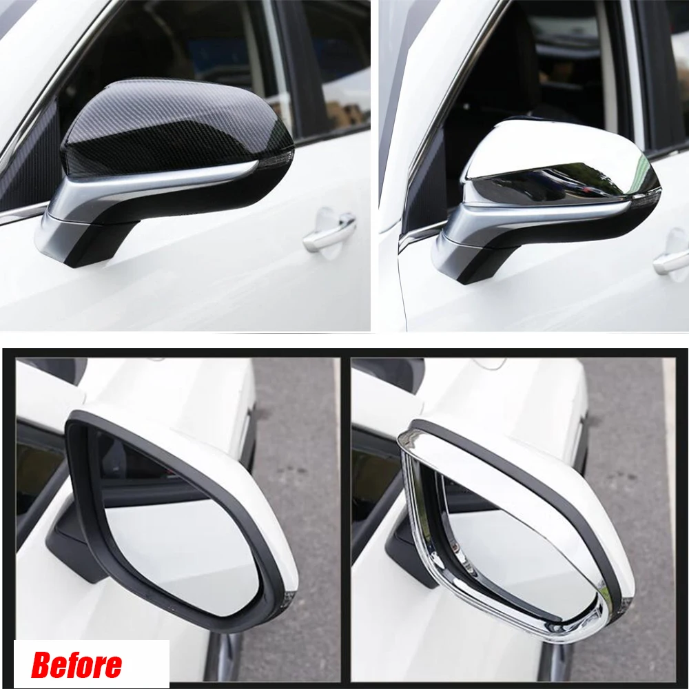 

For Changan CS35 PLUS 2018-2022 ABS Carbon car Side glass rear view Rearview Mirror Cover trim /Rain Eyebrow Car accessories
