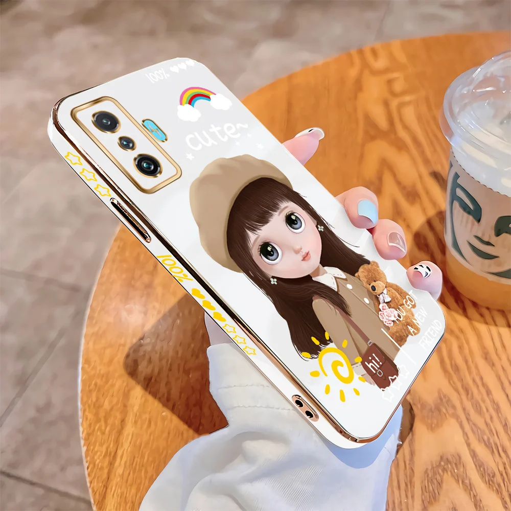 For Xiaomi Redmi K50 Gaming Poco F4 GT Luxury Square Case Cartoon Girls Plating Soft TPU Cover Shockproof Cases
For Xiaomi Redmi K50 Gaming Poco F4 GT Luxury Square Case Cartoon Girls Plating Soft TPU Cover Shockproof Cases