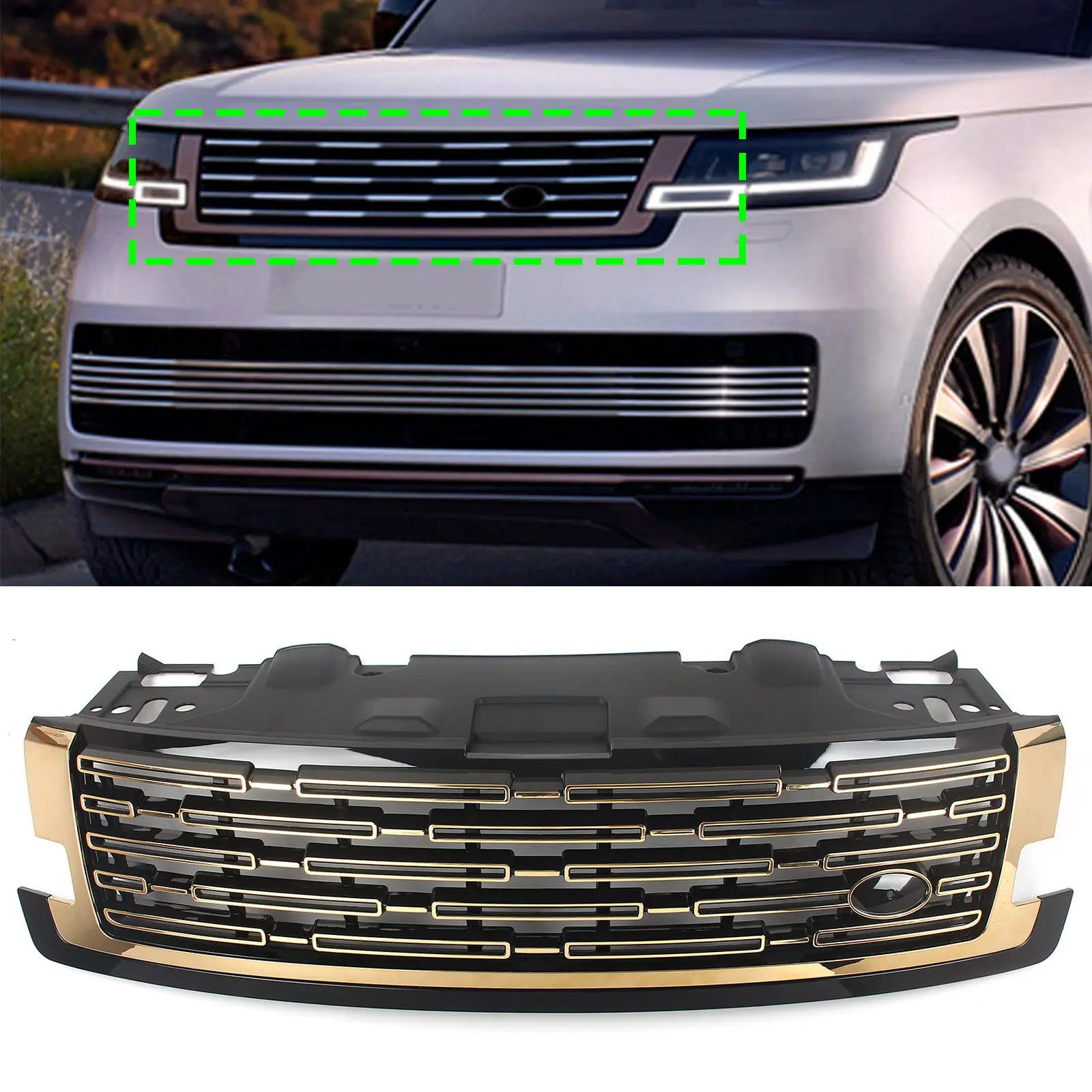Car Front Bumper Upper Grille Auto Racing Grill Cover For Land Rover Range Rover 2023 2024 LR173773 Car Styling Repacement Parts
Car Front Bumper Upper Grille Auto Racing Grill Cover For Land Rover Range Rover 2023 2024 LR173773 Car Styling Repacement Parts