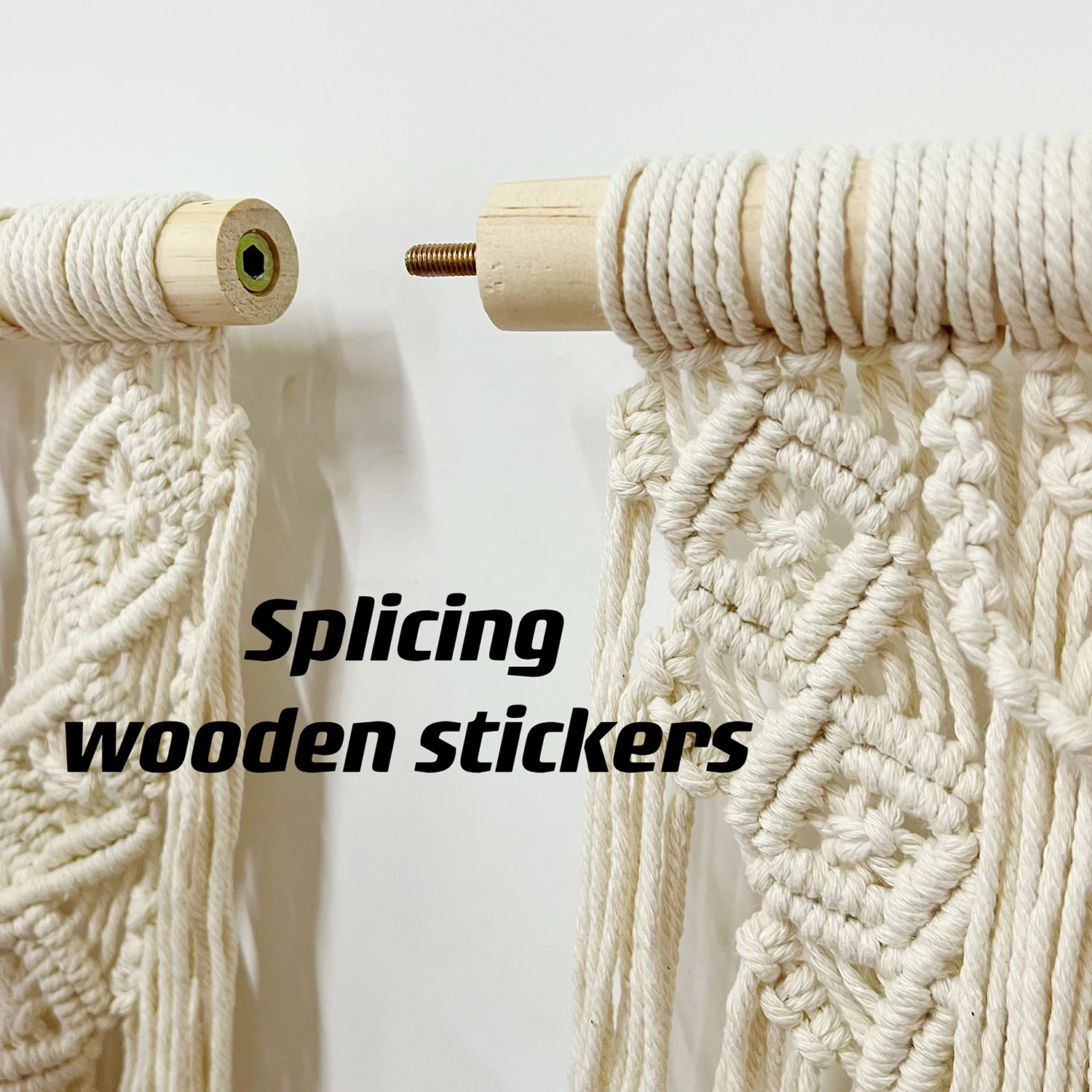 Handwoven Creamy White Macrame Tapestry - Pure Bohemian Cotton Wall Art 8 S7725efdc8d9042b091b76ec3a8e177bbH