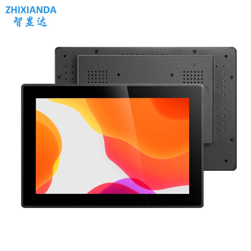 

Zhixianda 10.1 Inch 1280*800 Waterproof Flat True Capacitive Touch Monitor Open Frame Industrial Display With VGA HDMI USB