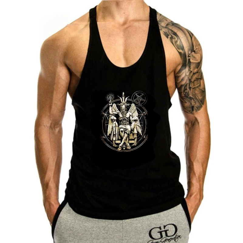 Мужская майка Baphomet, сатаническая майка, Прямая поставка из столбов, оптовая продажа, майка с принтом под заказ, низкая цена, оптовая продажа 
Мужская майка Baphomet, сатаническая майка, Прямая поставка из столбов, оптовая продажа, майка с принтом под заказ, низкая цена, оптовая продажа