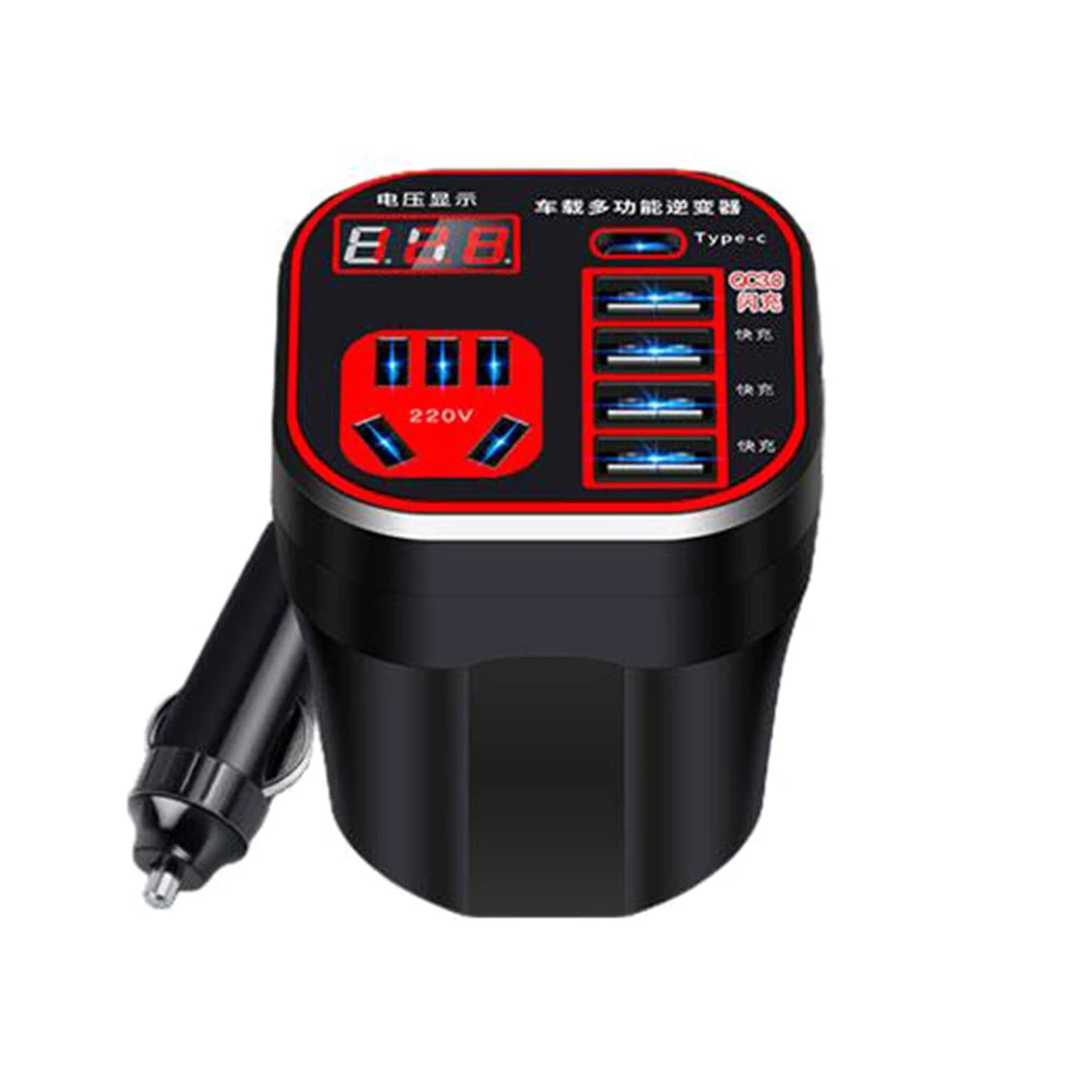 Car Power Inverter 12V24V TO 220V Voltage Converter 4USB Ports Charger Socket Large Capacity with Stable Current
Car Power Inverter 12V24V TO 220V Voltage Converter 4USB Ports Charger Socket Large Capacity with Stable Current