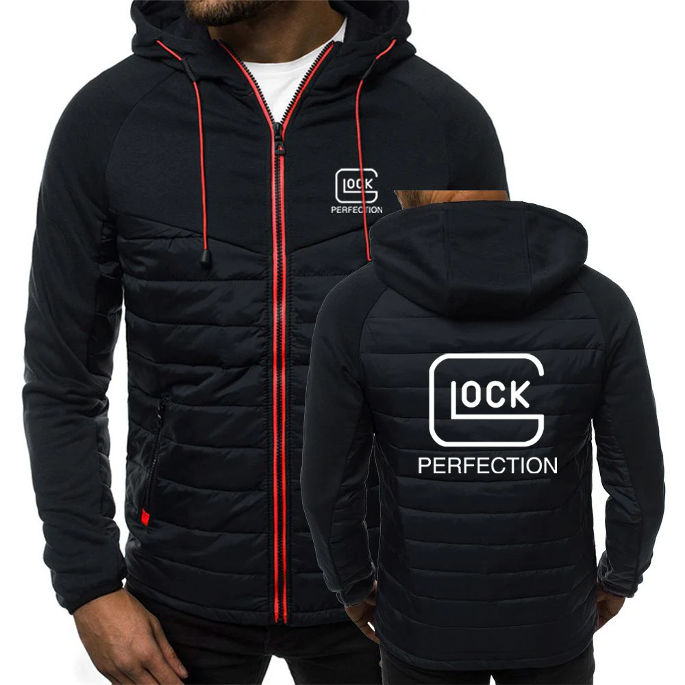 

2023 Glock Perfect Shooting Brand Spring and Autumn Men's Printed Hooded Seven-color Men's Cotton-padded Jacket Clothing