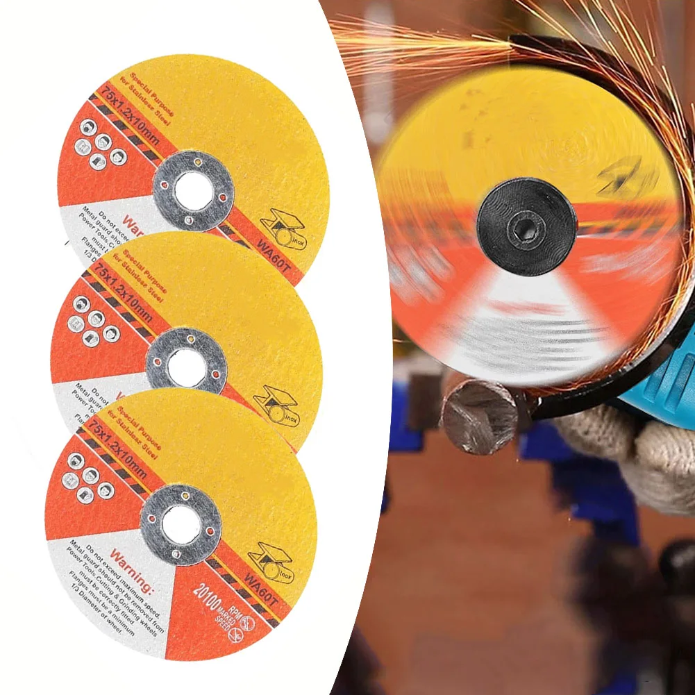 3pcs 75mm Circular Resin Saw Blade Grinding Wheel Cutting Disc For Angle Grinder Wood Steel Stone Cutting Power Tool Accessories
3pcs 75mm Circular Resin Saw Blade Grinding Wheel Cutting Disc For Angle Grinder Wood Steel Stone Cutting Power Tool Accessories