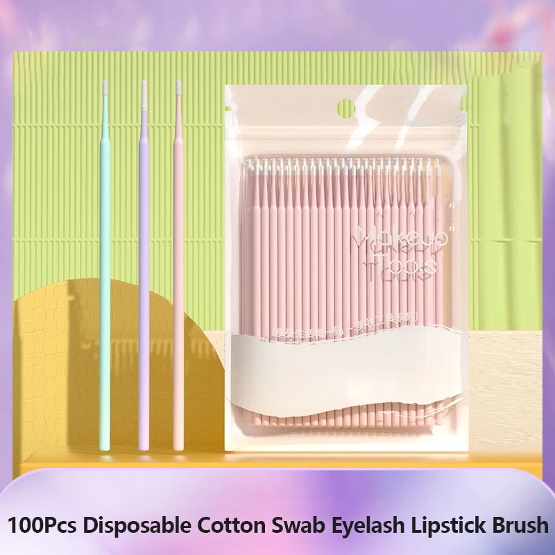 100Pcs Disposable Cotton Swab Eyelash Lipstick Brush Eyelashes Extension Cleaning Removing Brush Applicators Makeup Tools
100Pcs Disposable Cotton Swab Eyelash Lipstick Brush Eyelashes Extension Cleaning Removing Brush Applicators Makeup Tools
