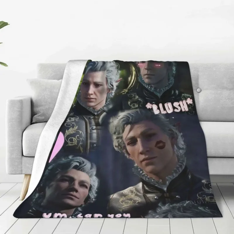 

Baldur's Gate Astarion Blankets Fleece Summer Air Conditioning Game Ultra-Soft Throw Blankets for Bedding Bedroom Bedding Throws