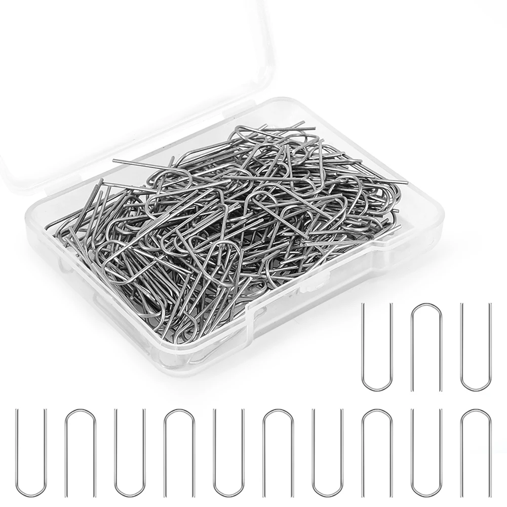 

150 Pieces High Temperature Nichrome Wire Jump Rings, U Hanger Hooks for Hobbyists DIY Pendant,Ornaments,Fusing in Glass