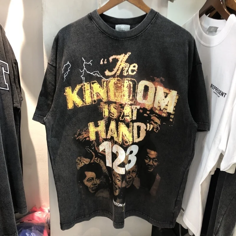 RRR123 Short Sleeve Letter Portrait Print Crew Neck Washed Vintage Men's And Women's Loose Sports T-Shirt Top
RRR123 Short Sleeve Letter Portrait Print Crew Neck Washed Vintage Men's And Women's Loose Sports T-Shirt Top