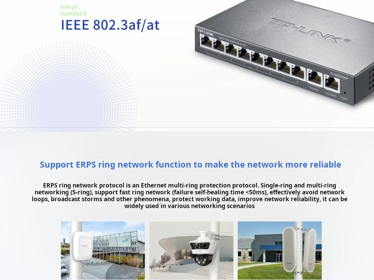 S7731e73bcf404baa8c0c043423266e9fv TP-LINK PoE Switch 8-port Gigabit PoE+2 Gigabit Uplink 10-port 1000M Switch TL-SG2210LP VLAN Support