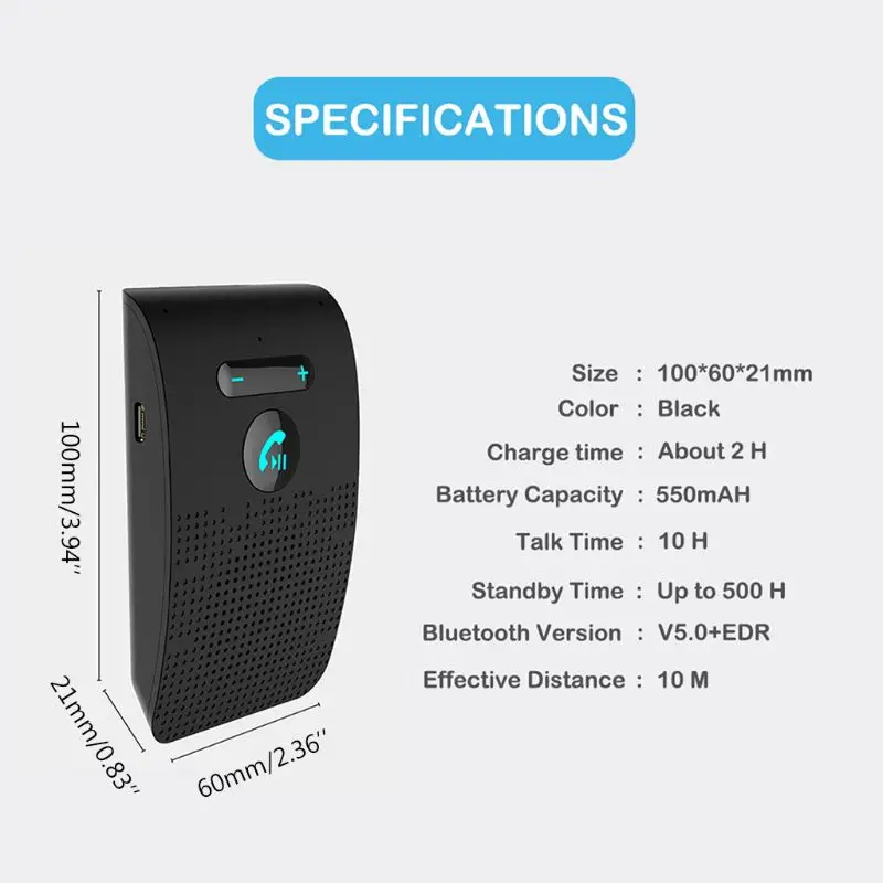 Portable Car for Sun Visor Bluetooth-compatible Hands-Free Call ReceiverSpeakerp Dropshipping
Portable Car for Sun Visor Bluetooth-compatible Hands-Free Call ReceiverSpeakerp Dropshipping