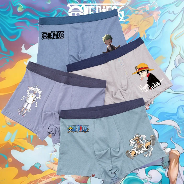 4Pcs One Piece Boys Pure Cotton Boxer Shorts Cute Cartoon Comfortable Luffy Children's Brief Underwear for 6-18 Years Old Boy
4Pcs One Piece Boys Pure Cotton Boxer Shorts Cute Cartoon Comfortable Luffy Children's Brief Underwear for 6-18 Years Old Boy