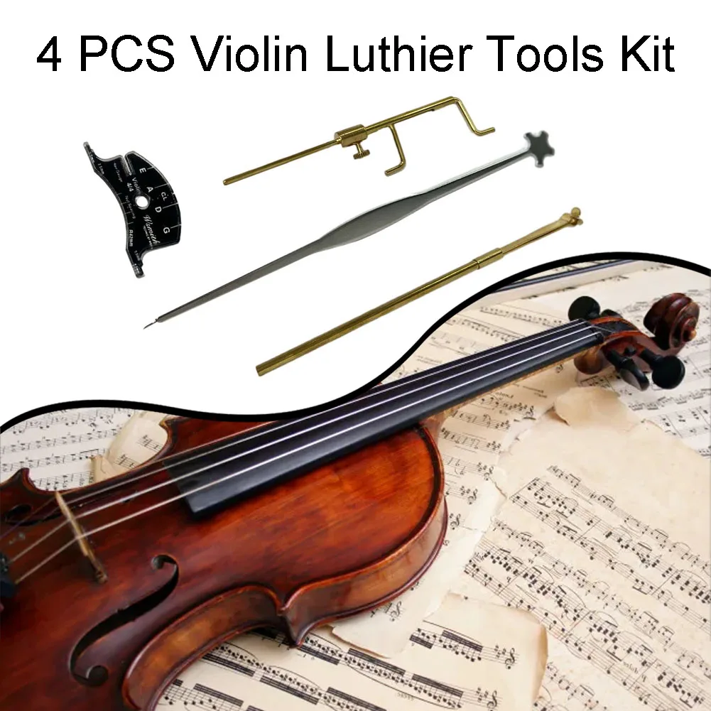 

Professional Violin Viola Tool Kit Violin Luthier Tools Kit Sounds Post Gauge Measurer Retriever Clip Setter Brass High Quality