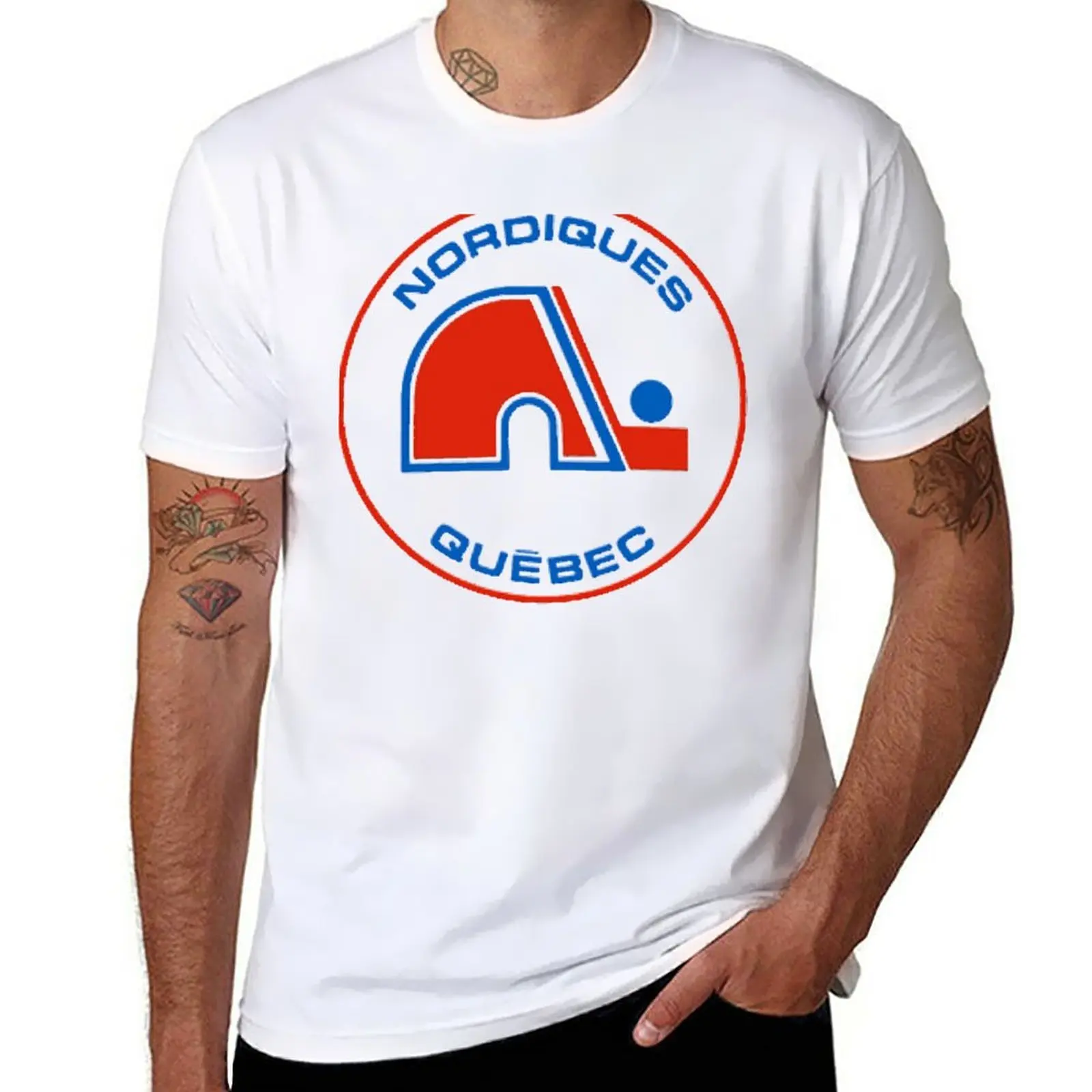 

Новая Винтажная Футболка Квебек Хоккей-Ретро футболка с укороченной футболкой спортивные футболки для фанатов индивидуальные футболки для мужчин
