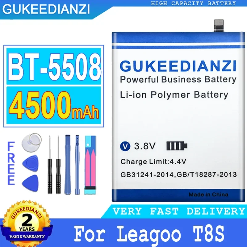 Replacement BT-5508 4500mAh Mobile Phone Battery For Leagoo T8S Smartphon Batteries
Replacement BT-5508 4500mAh Mobile Phone Battery For Leagoo T8S Smartphon Batteries