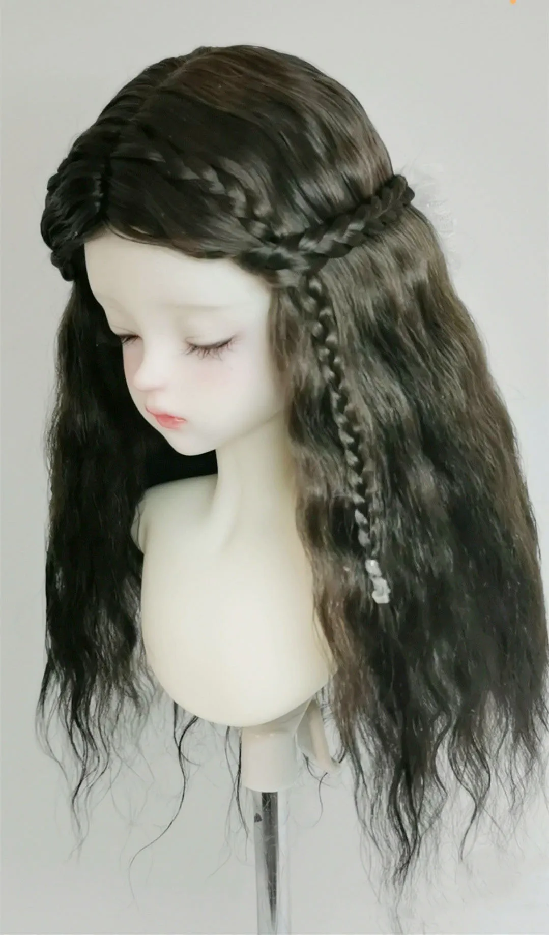 

1/4 1/6 BJD Doll Hair, High Stretch Mesh Soft Shell Braid Wig Free Shipping