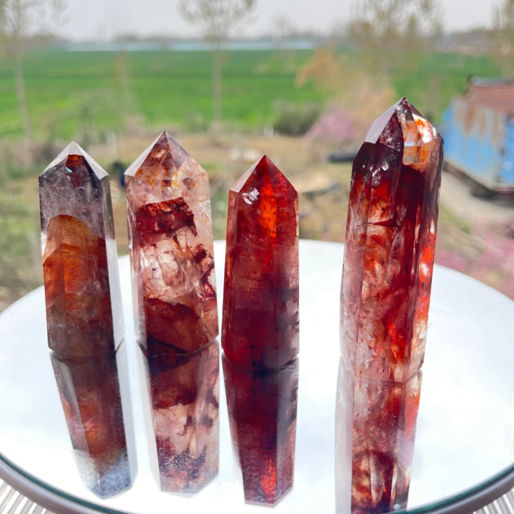 Natural red gum flower raw stone six prism crystal column energy stone polished home living room office crystal array crystal or
Natural red gum flower raw stone six prism crystal column energy stone polished home living room office crystal array crystal or
