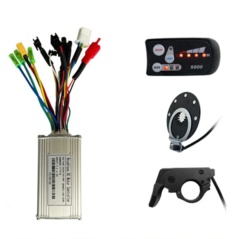 

1 Set E-Bike LCD Display Meter S800 LCD Display 17A Three-Mode Sine For WAVE Controller Accessories 24V 36V 48V 250W 350W