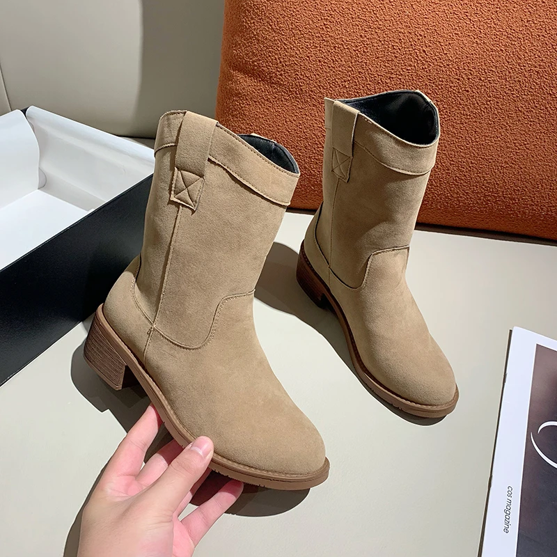 Women's Ankle Boots 2023 Winter New Fashion Slip-on Ankle Boots Women Elegant Suede Outdoor Shoes for Women Zapatos De Mujer
Women's Ankle Boots 2023 Winter New Fashion Slip-on Ankle Boots Women Elegant Suede Outdoor Shoes for Women Zapatos De Mujer