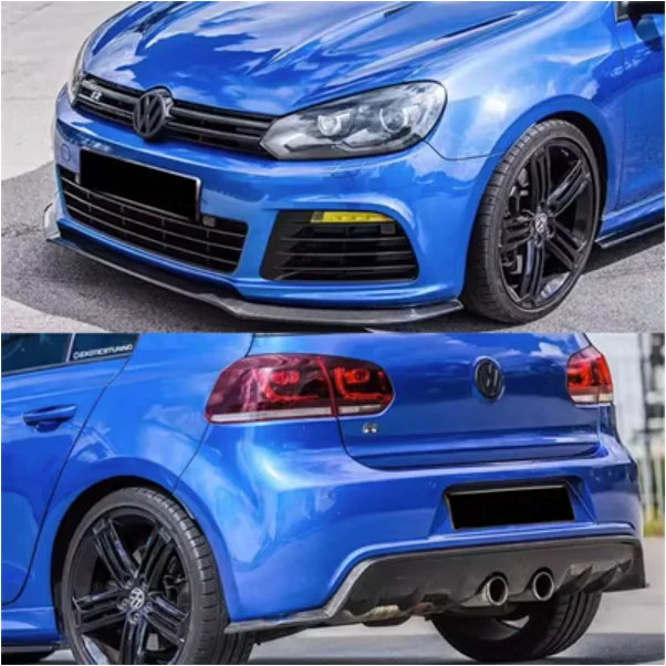 

For Volkswagen Vw Golf6 R20 2010-2013 Real Carbon Fiber Bumper Front Lip Rear Diffuser Side Skirts Roof Spoiler EXOT Body Kit