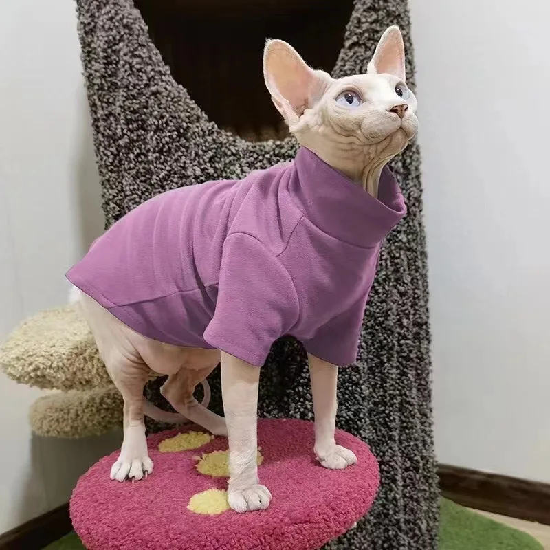 

Cat Clothes Winter Thick Pet Clothes for Small Dogs Cats Pullover Shirt Soft Warm Hairless Cat Pajamas Dachshund Clothing
