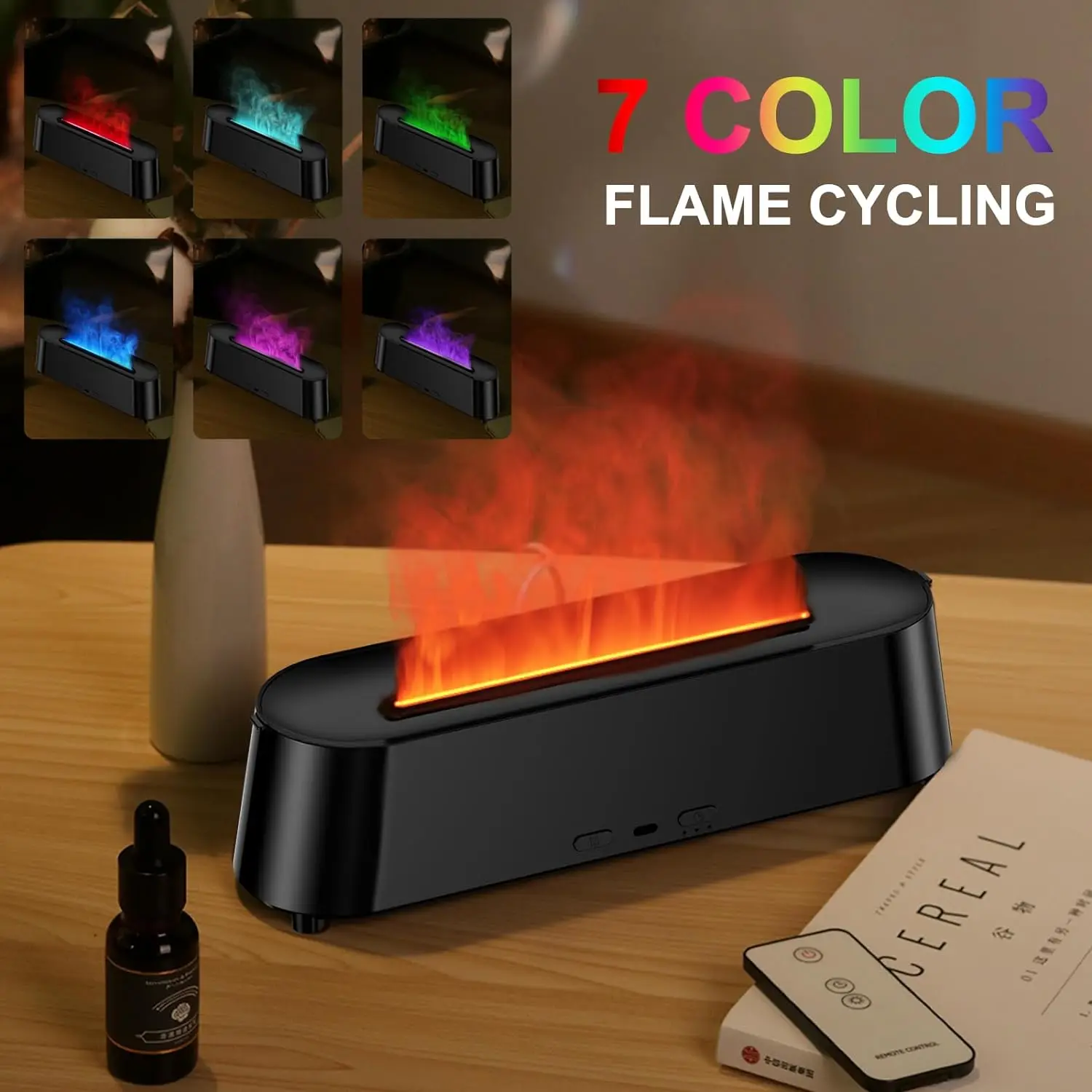Air Diffuser with Remote Control 3D Simulation Flame Ultrasonic Cool Mist Maker Fogger Air Humidifier Diffuser Essential Oils
Air Diffuser with Remote Control 3D Simulation Flame Ultrasonic Cool Mist Maker Fogger Air Humidifier Diffuser Essential Oils