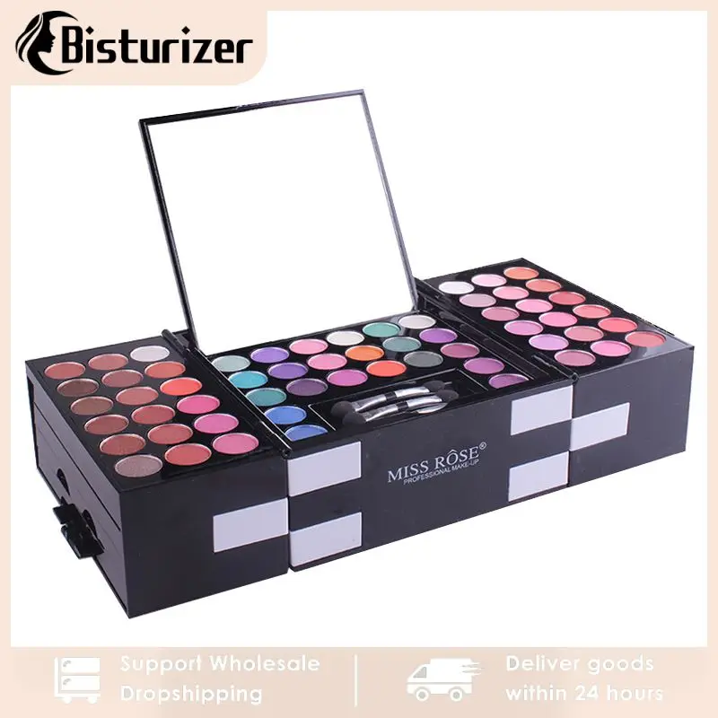 

Miss Rose Professional Makeup 194 Color Matte Shimmer Palette Cosmetic Foundation Powder Blush Eyebrow Contouring Beauty Kit Box