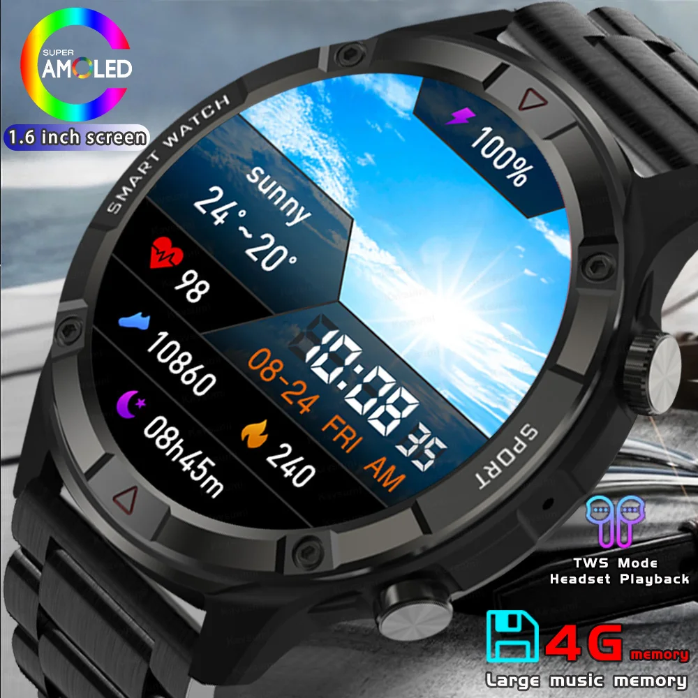 2023 New 4G Memory Smart Watch AMOLED 1.6 inch HD Always Display The Time Bluetooth Call Smartwatch Men TWS Earphones
2023 New 4G Memory Smart Watch AMOLED 1.6 inch HD Always Display The Time Bluetooth Call Smartwatch Men TWS Earphones